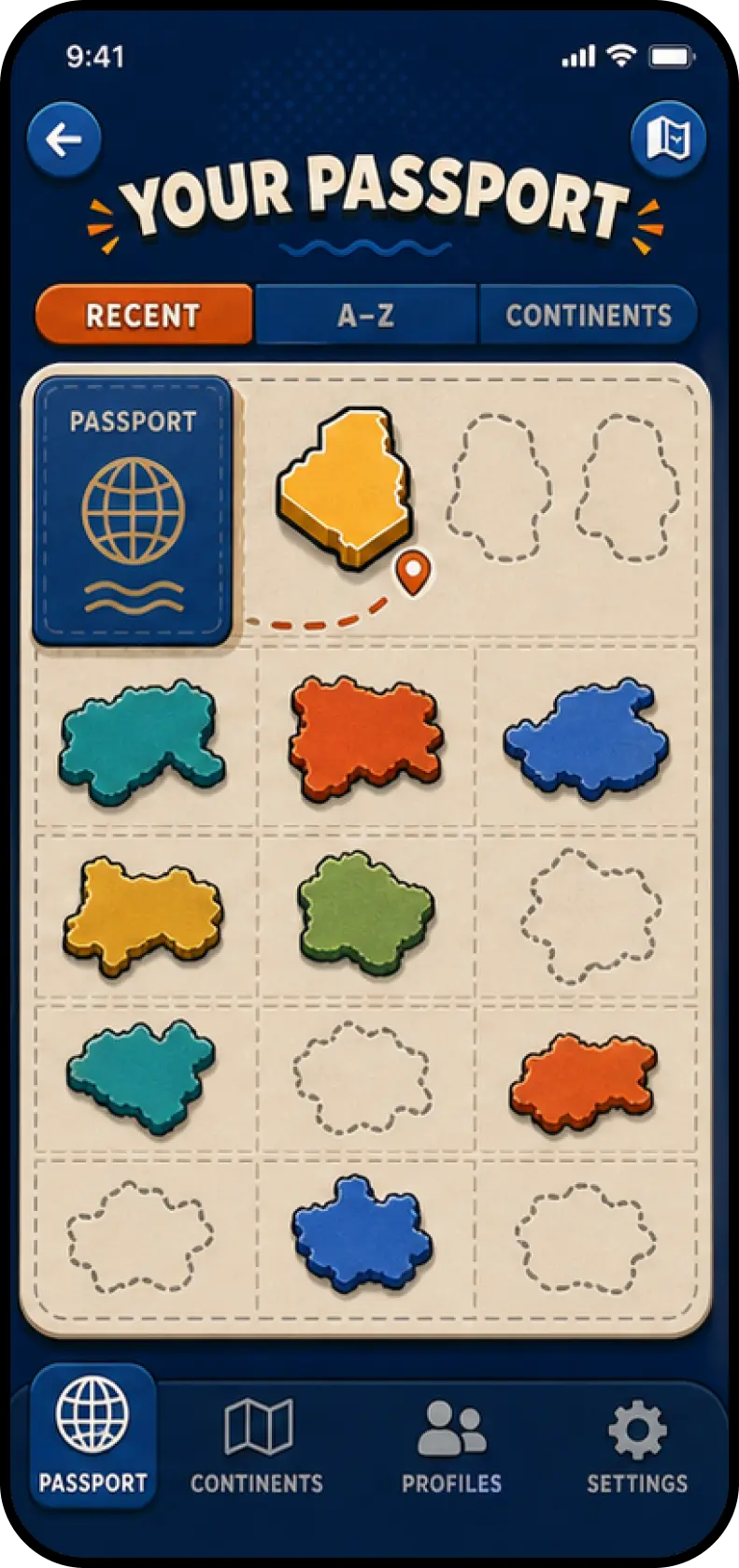 WorldHop passport collection